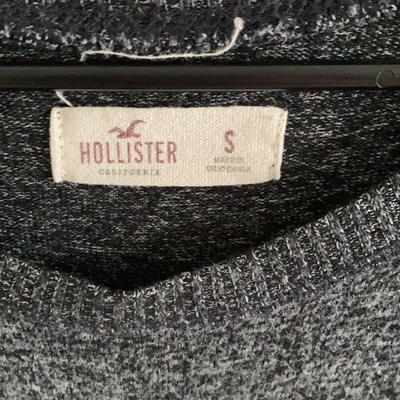 Hollister heather grey cropped sweater - Picture 2 of 4